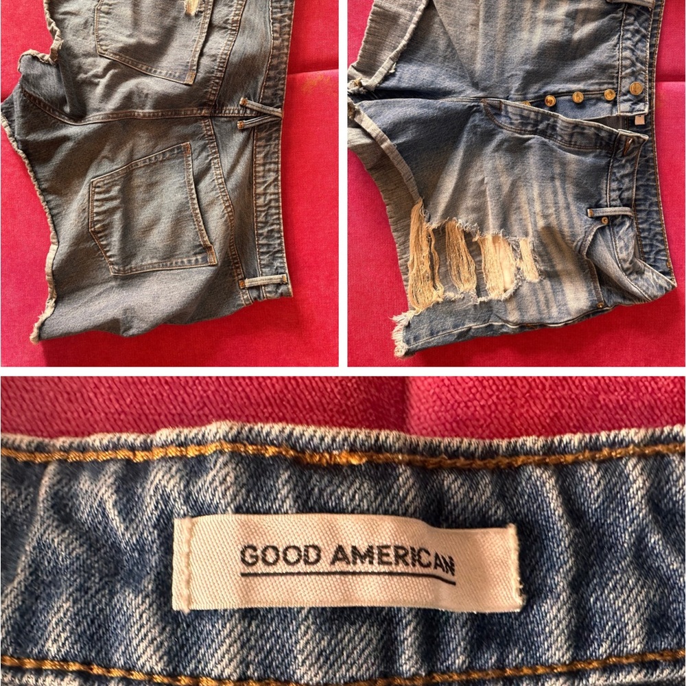 Good American Blue Jean Shorts